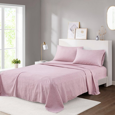 Drap pour grand lit 4 pièces Cheerful Stylish L feuilles imprimées,