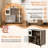 Cat Litter Box Enclosure With 3 Sisal Scratching Posts For Indoor Cats