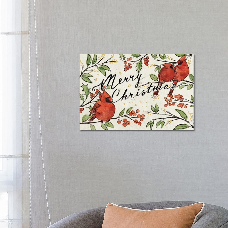 Christmas Lovebirds VIII by Janelle Penner - Wrapped Canvas Gallery-Wrapped Canvas Giclée