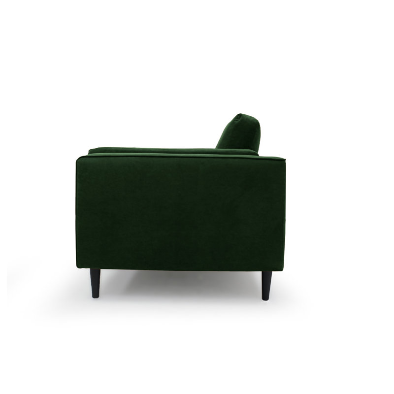 Deavian Velvet Armchair, Dark Green