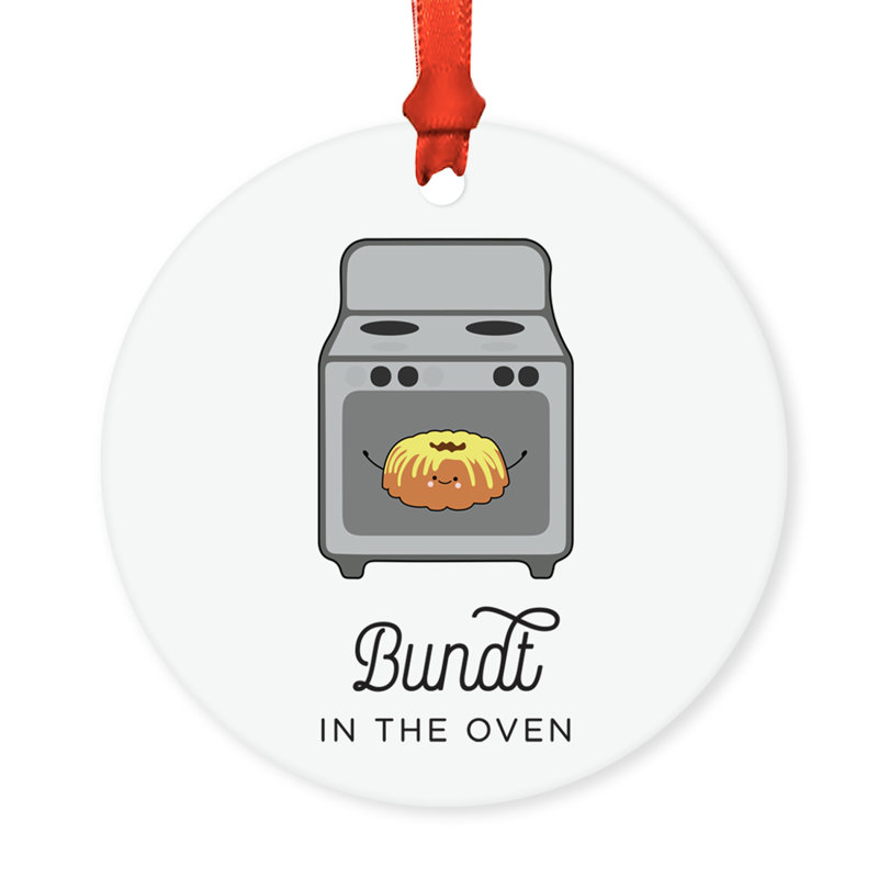 Ornement en forme de boule à gâteau Funny Food pun
