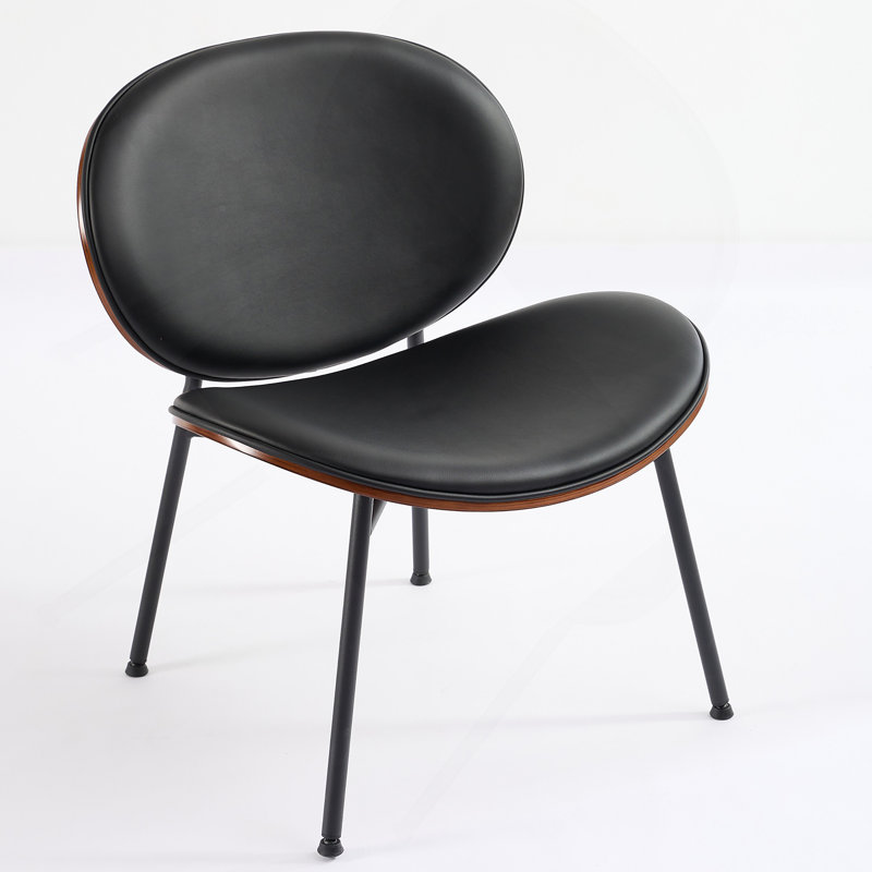 Chaise coquille de style Mid-Century moderne avec dossier confortable et structure stable