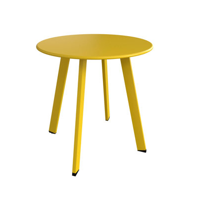 18″ Round End Table With Square Feet – Powder Coated Steel Side Table, Weather‑resistant, 50 Lb Capacity For Patio, Deck Or Living Room