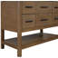 Meuble-lavabo en bois massif brun et pierre d'ingénierie 48 po Oakwell-798943800-798943806