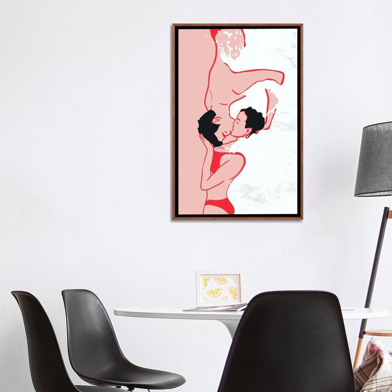 Ethereal Kiss In The Waves by Kintsugi99 - Gallery-Wrapped Canvas Giclée on Canvas, 101.6 cm H x  66.04 cm W  x  4.445 cm D