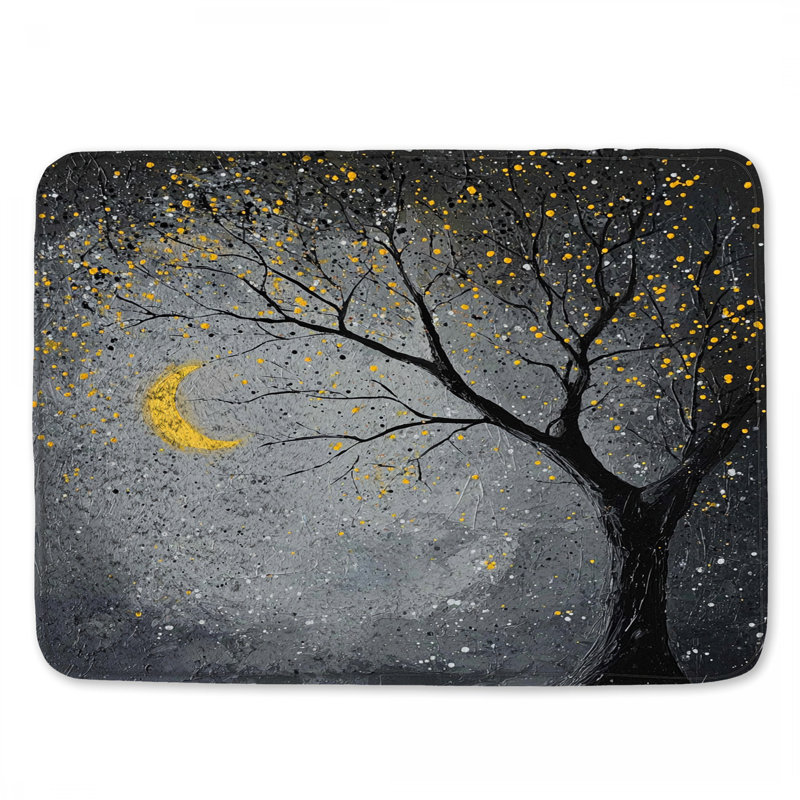 Tapis de bain Moonlit Tree Night, L 34 po x L 21 po