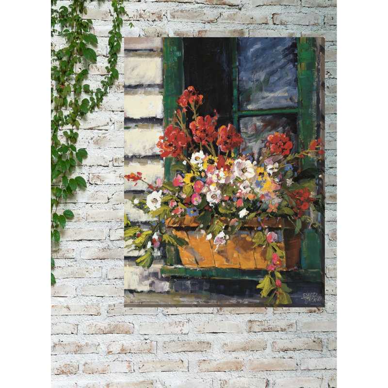 Fenêtre de couleur sur toile murale d'extérieur