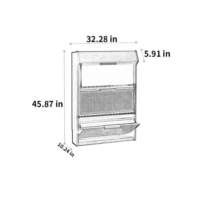 Large capacity multi-layer shoe cabinet