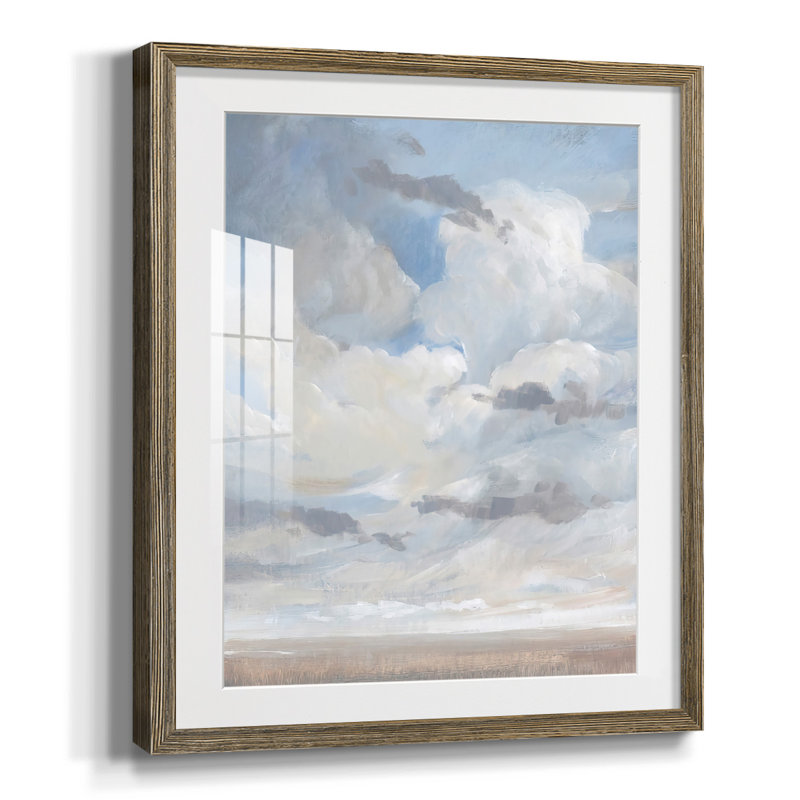 «Inkwell Intersect II», reproduction encadrée, Blanc, Papier avec cadre noyer