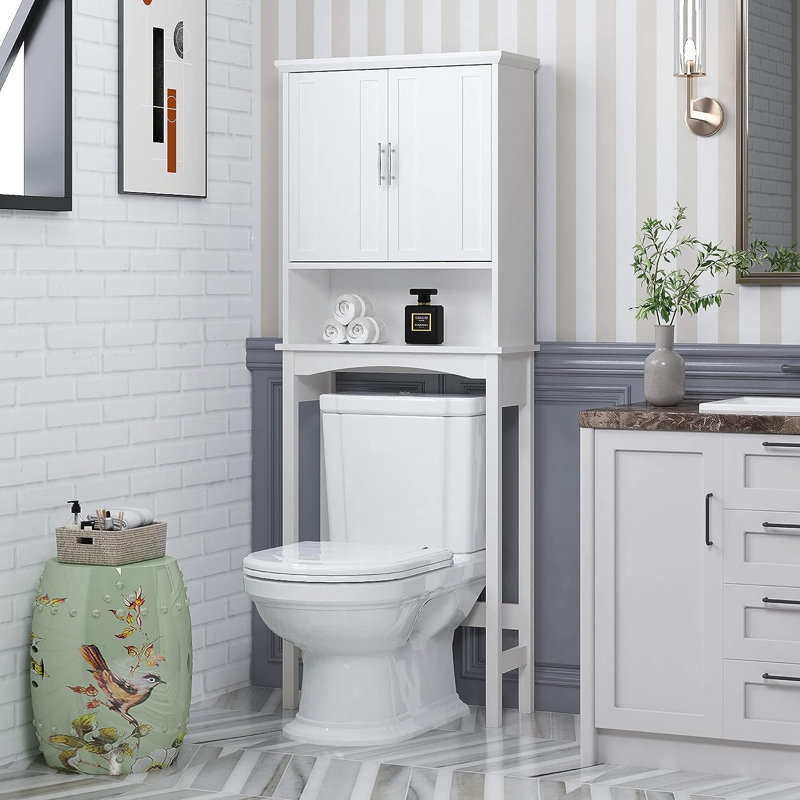 Rangement de salle de bain au-dessus de la toilette mitsue