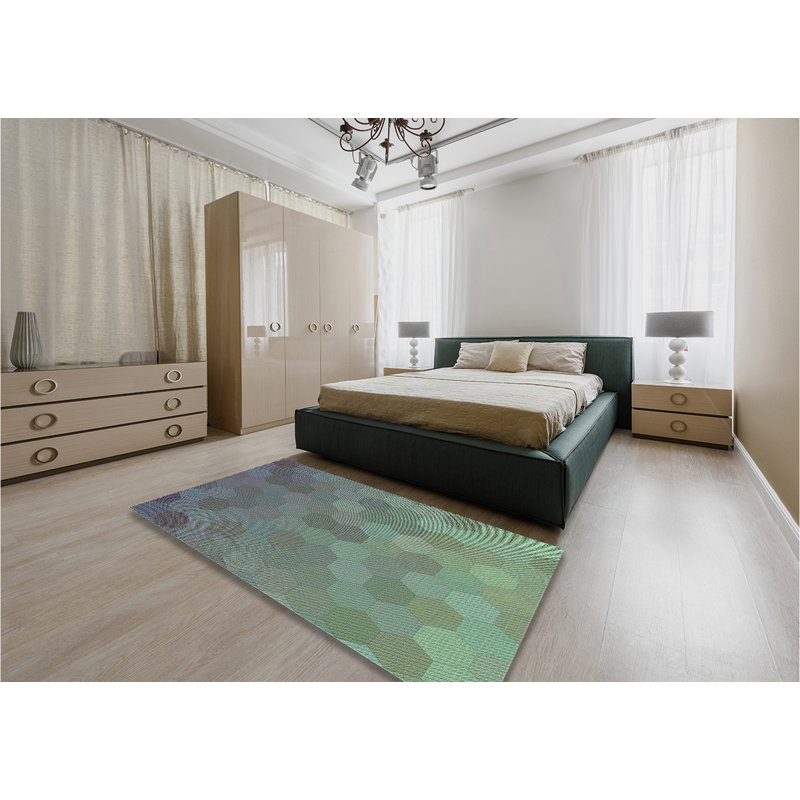 Performance Wool Geometric Indoor Rug, Rectangle 4' x 6'