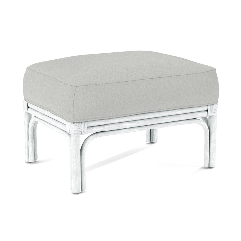Boca Ottoman, Salsa Stripe; 0210-21, Frost White
