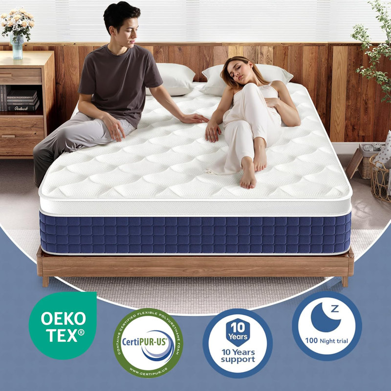 12" Medium Hybrid Memory Foam Mattress, King