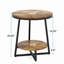 Table d'appoint, table de bout rustique, table de bout ronde pour le salon