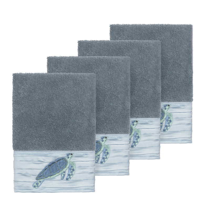 Essuie-mains en coton turc Mia, Bleu sarcelle