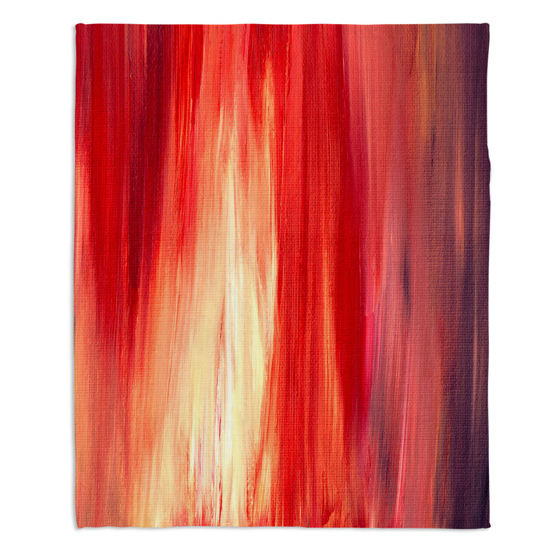 Couverture sherpae douce rouge irradiée, l 68 po x L 80 po