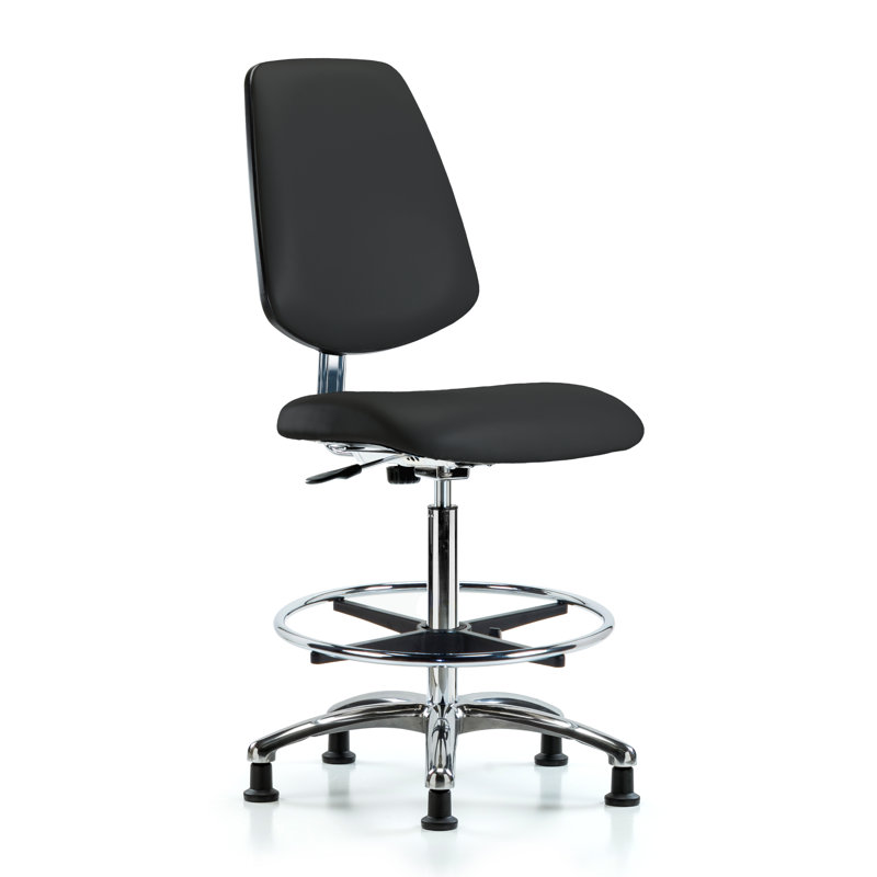 Chaise de dessin Kendal, Noir, Patins
