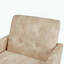 Fauteuil d'appoint capitonné, revêtement en polyester et accoudoirs carrés-2005626346