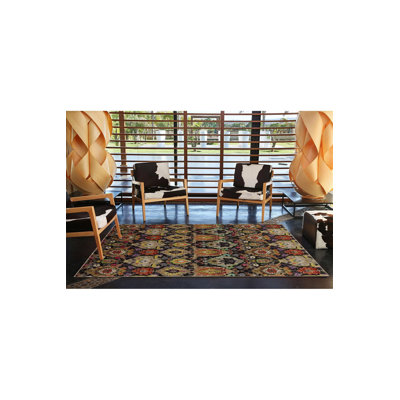 Tapis décoratif floral lavable