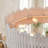 6-Light Costal Adjustable White Drum Pendant Light
