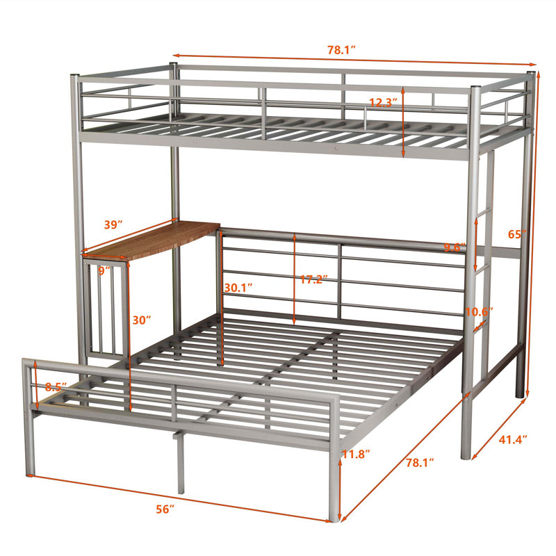 Tumlin Metal Bed, Silver
