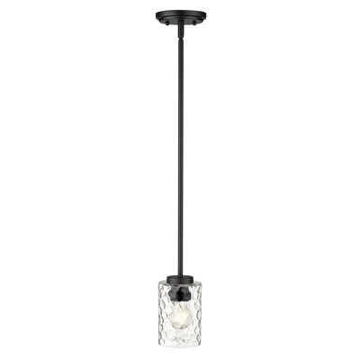 Livvy 1 - Light Matte Black Single Pendant