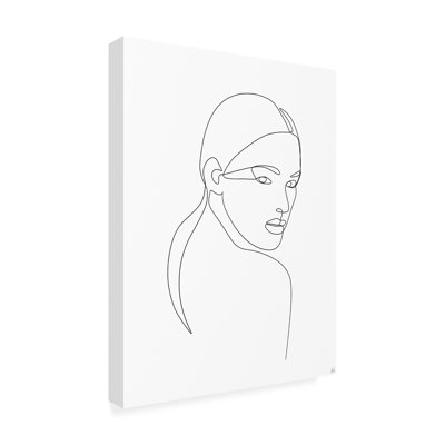 «Figurative Line Lady Portrait 2», reproduction sur toile