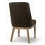 Chaises de salle à manger à dossier haut, revêtues de chenille, avec pieds en bois massif, hauteur d'assise de 45,7 cm (18 pouces).-133632339