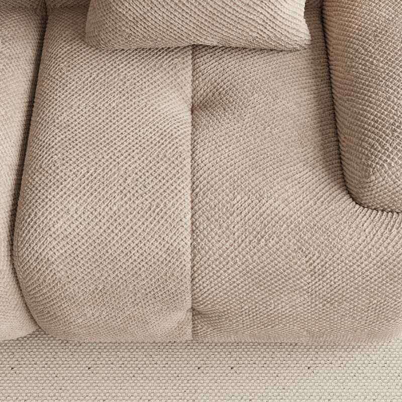 Canapé modulaire rembourré 2 places, Taupe