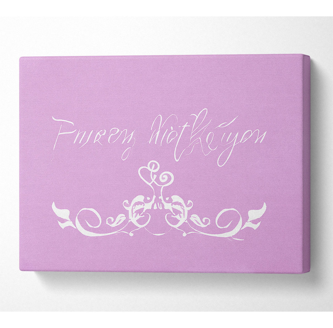 Love Quote Forever With You Pink - Kunstdrucke auf Leinwand