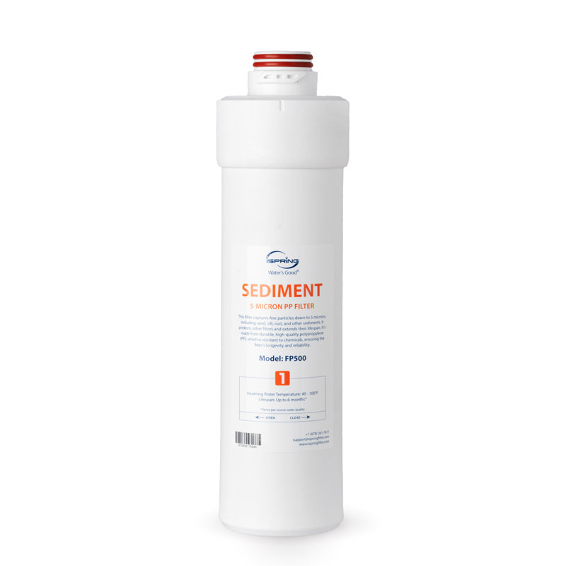 iSpring FP500 1st-Stage 5-Micron Sediment Replacement Filter for RO5004F Series Tankless Reverse Osmosis System, Lasts up to 6 Months