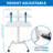 Mount-It! Adjustable Rolling Laptop Desk w/ Wheels, Standing Mobile Workstation Cart w/ Spring Lift