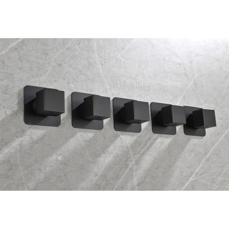 3/4" Cast Metal Shower Volume - Adjustable Brass Handle Valve Body, Corrosion And Rust-, Matte Black, Straightforward Install Choice Regulating Equipment With In Black Body Trouble- Quality