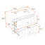 Meuble-lavabo mural moderne avec lavabo en céramique, tiroirs à fermeture en douceur et rangement compact-130201763
