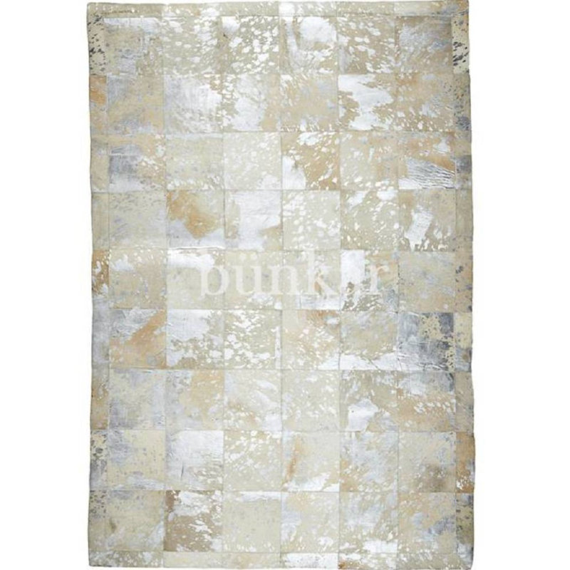 Mckinney Patchwork Cowhide Hand Woven Area Rug, Rectangle 150 x 210cm