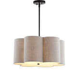 Luminaire tambour suspendu en métal 4 lumières réglable Moats