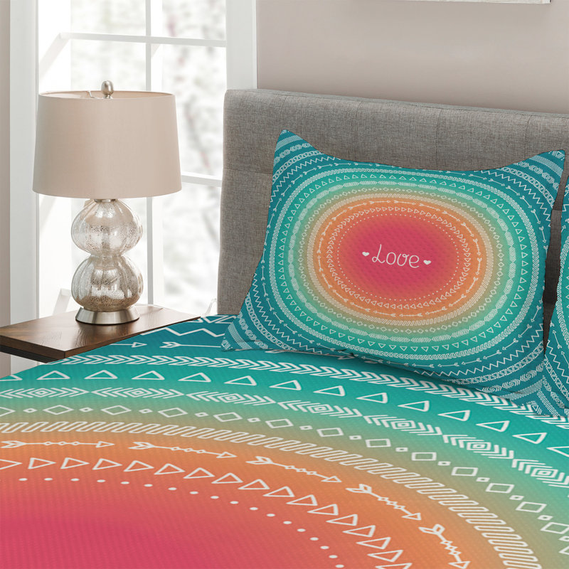 Rustic Geometric Shapes Coverlet