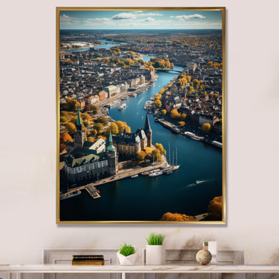 «Copenhagen City Pendant The», reproduction d'art sur toile encadrée