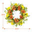 Couronne de printemps 22 po jaune et orange coquelicot