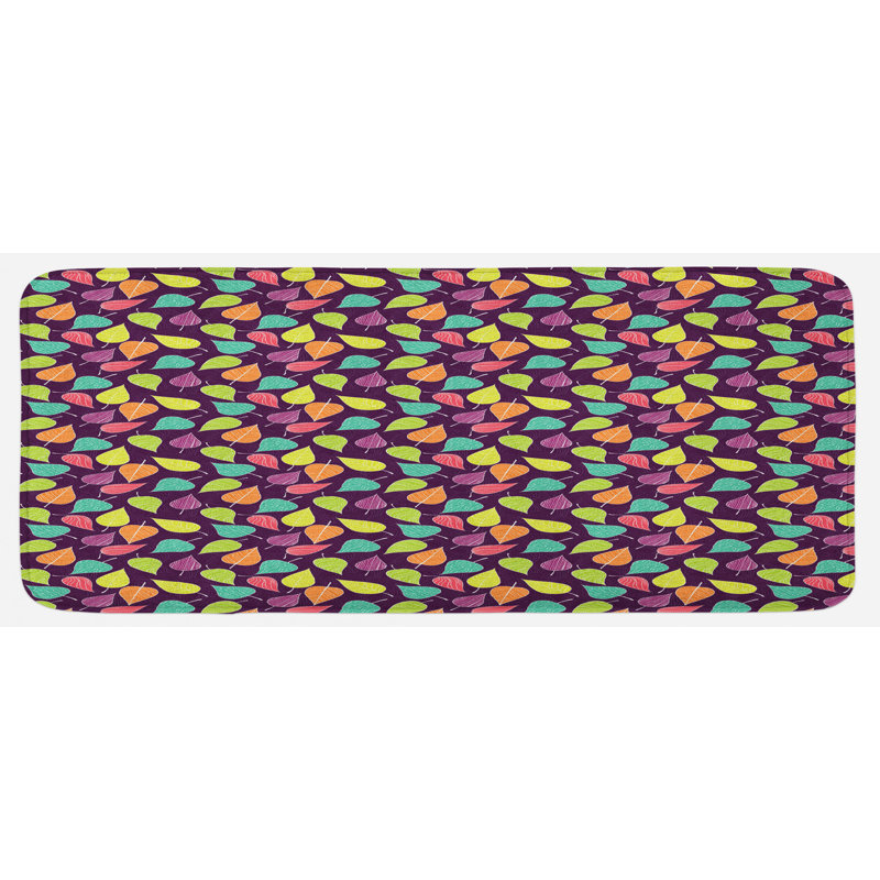 Tapis de cuisine à feuilles