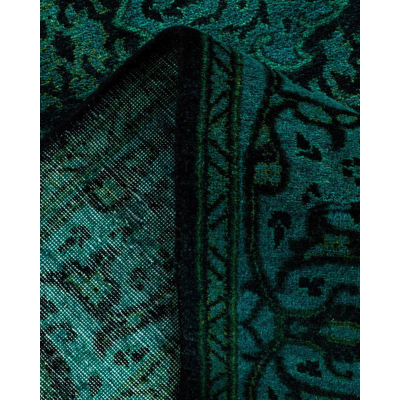Tapis vert unique de 2 pi 9 po x 10 pi 2 po Yasirah