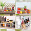Paquet de 10 paniers de rangement pour garde-manger avec couvercles, bacs de rangement pour réfrigérateur, transparents