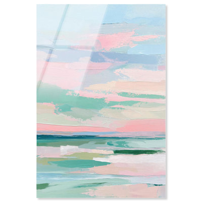 «Blush Ocean II», reproduction d'art acrylique pastel par Art Remedy