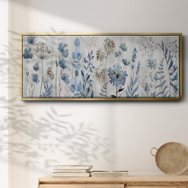 «Blue Meadow», toile encadrée, H 20 po x l 50 po