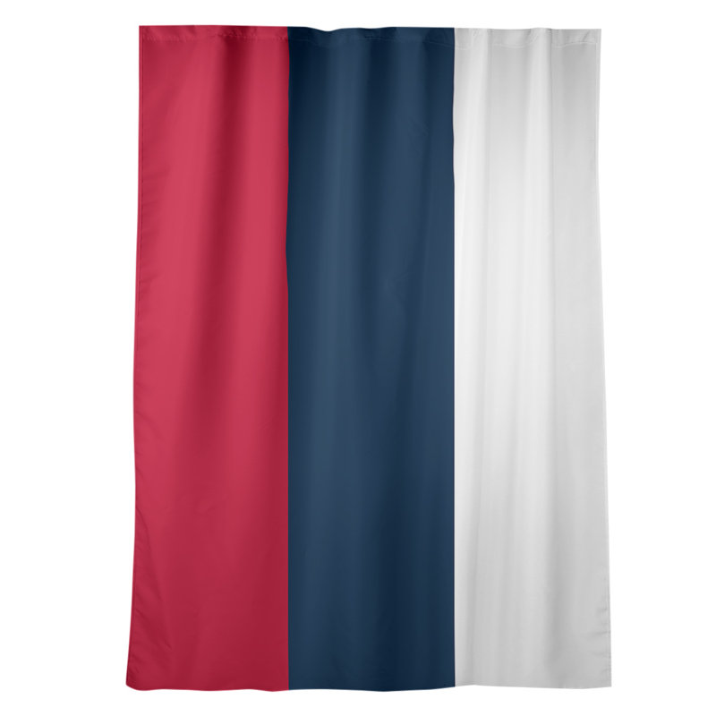Mississippi Rebellion Sateen Room Darkening Curtain Single Panel, "Blue White "