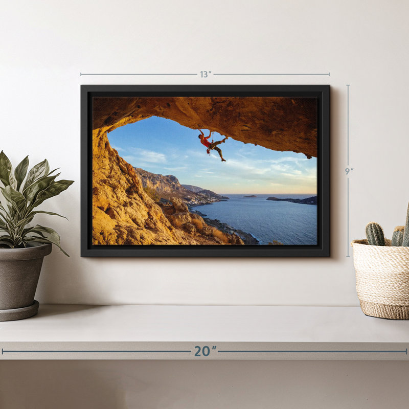 Impression sur toile Free Rock Climbing, H 9 po x l 13 po