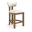 Tabouret de comptoir rembourré en cuir Phalan-428842838-428842865