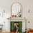 Distressed Solid Wood Arch Mirror-1408279536