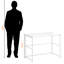 Bureau d'ordinateur blanc stratifié avec pieds en métal Aveneil