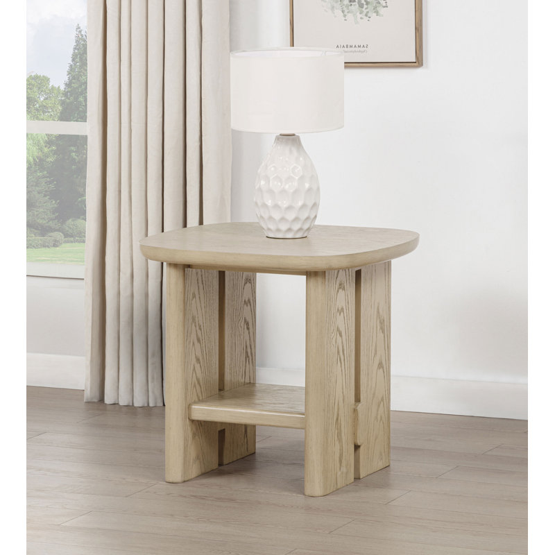 Table de bout l 26,4 po, brun